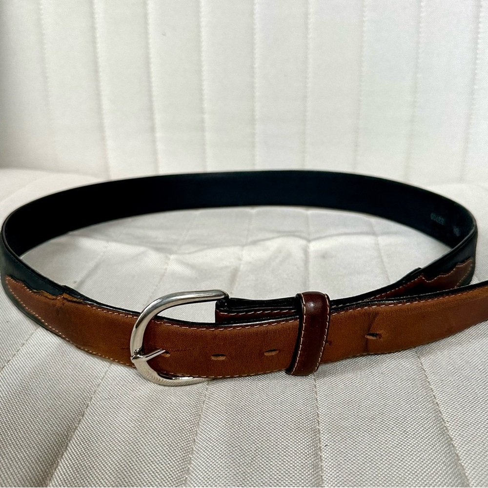 Silver Creek Classics • Black‎ and Brown Leather Western Belt